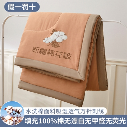 91家纺网 家纺一手货源 找家纺 （总） 2025新款A类绣花纯色手包边新疆棉花夏被