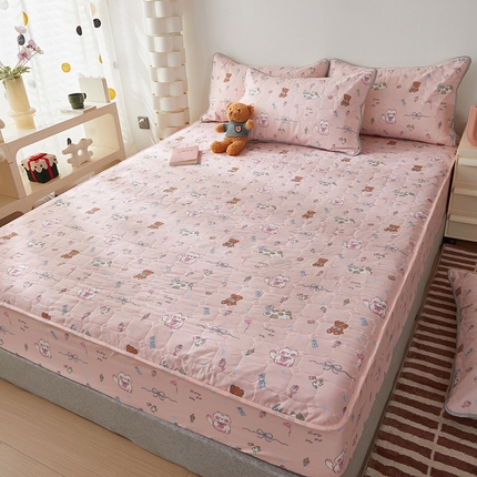 91家纺网 家纺一手货源 找家纺 （总）舒居家纺 2025新款亲肤夹棉卡通 防水床笠床垫席梦思床套床罩（不宜机洗，建议手洗））