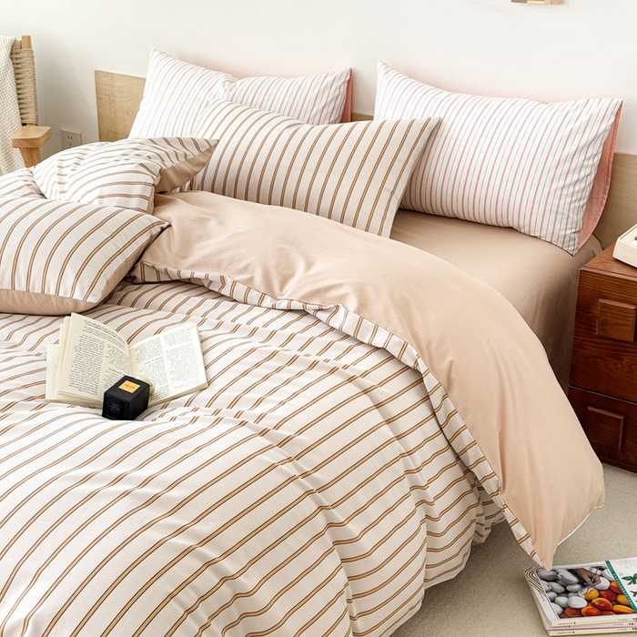 91家纺网 家纺一手货源 找家纺 （总）梦舒羽 2025新款40支13372全棉纯棉简约时尚四件套宿舍三件套