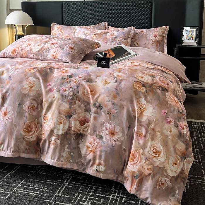 91家纺网 家纺一手货源 找家纺 仟网汇 2025新款棉代尔轻奢系列四件套 安妮