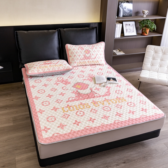 91家纺网 家纺一手货源 找家纺 摩卡（乐趣） 2025新品乳胶凉席 太阳花粉