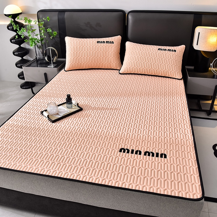 91家纺网 家纺一手货源 找家纺 炫拼家纺 2025新款平铺款乳胶凉席-minmin minmin香妃粉