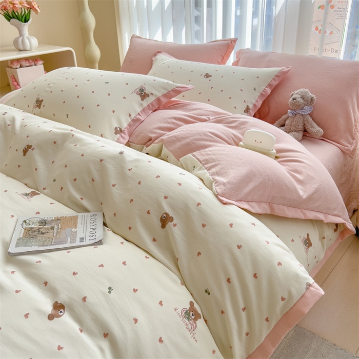 91家纺网 家纺一手货源 找家纺 （总）五月家纺 2025新款四层纱印花四件套