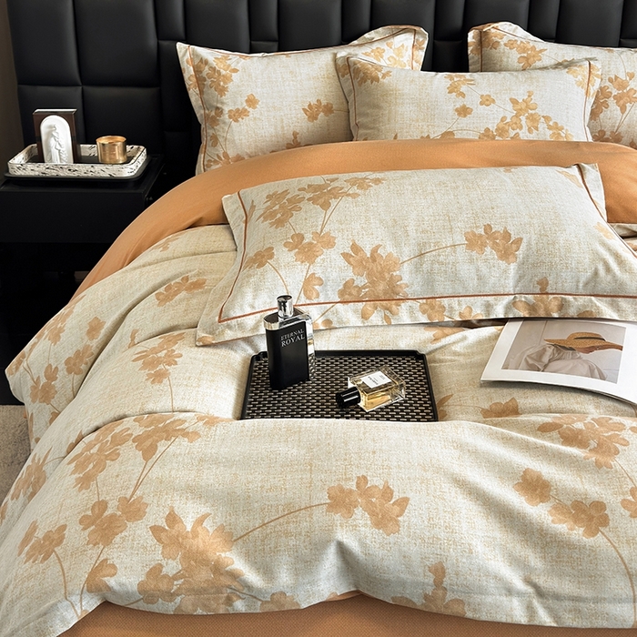 91家纺网 家纺一手货源 找家纺 海洋家纺 2026新款全棉磨毛四件套 巴黎春天