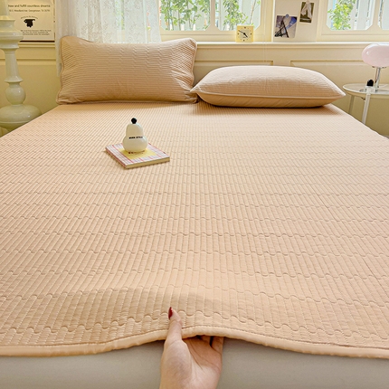 91家纺网 家纺一手货源 找家纺 漫时光 2025新款亲肤舒适纯色素色垫子空调软席 露草