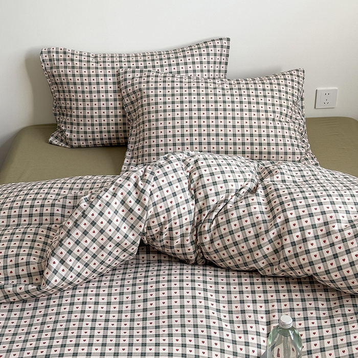 91家纺网 家纺一手货源 找家纺 （总）窝米 2025新品简约时尚双层纱系列四件套