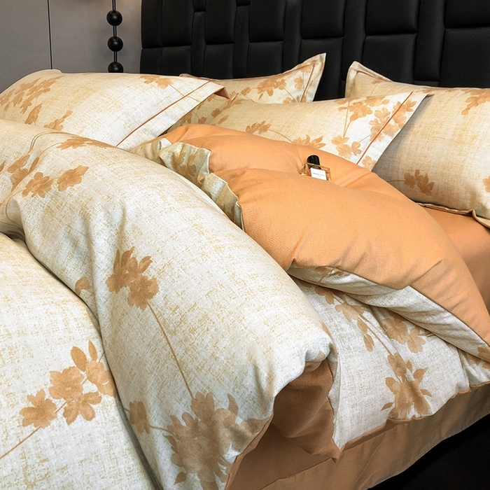 91家纺网 家纺一手货源 找家纺 海洋家纺 2026新款全棉磨毛四件套 巴黎春天