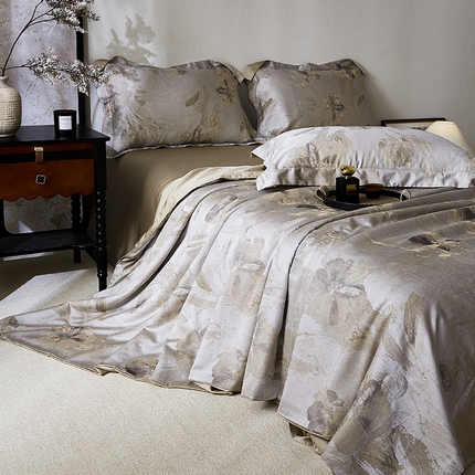 91家纺网 家纺一手货源 找家纺 （总）鸣升家纺 2025新款兰精天丝棉大提花100%蚕丝被 夏被 空调被（包检测）