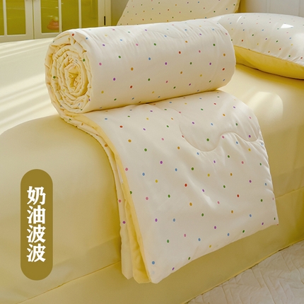 91家纺网 家纺一手货源 找家纺 （总）弗苓家纺 2025 A类有氧针织双层纱夏被四件套直播爆款