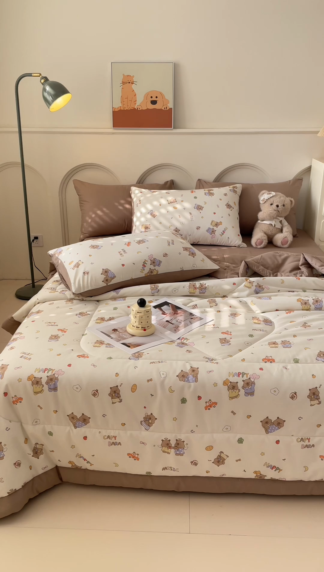 91家纺网 家纺一手货源 找家纺 丫丫2025新款里外全棉棉花夏被风格2 卡皮吧啦