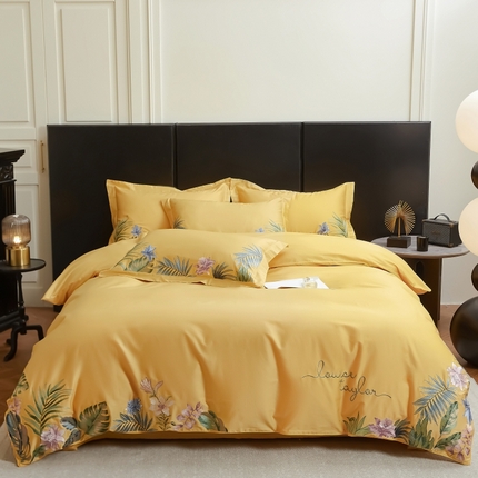 91家纺网 家纺一手货源 找家纺 布乐意（总）2025新款全棉刺绣四件套长绒棉四件套全棉四件套