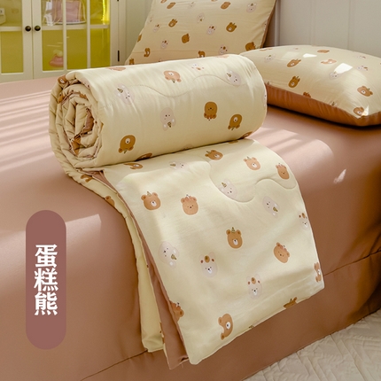 91家纺网 家纺一手货源 找家纺 （总）弗苓家纺 2025 A类有氧针织双层纱夏被四件套直播爆款