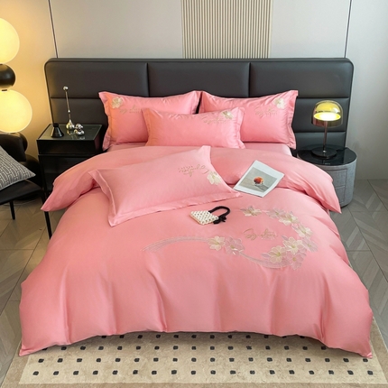 91家纺网 家纺一手货源 找家纺 布乐意（总）2025新款全棉刺绣四件套长绒棉四件套全棉四件套