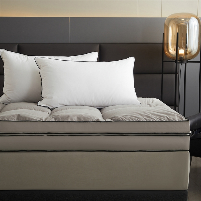 91家纺网 家纺一手货源 找家纺 丽诺床垫 2025新款全棉纯棉防螨软床垫-风格二 五星酒店全棉软床垫-灰色-10cm