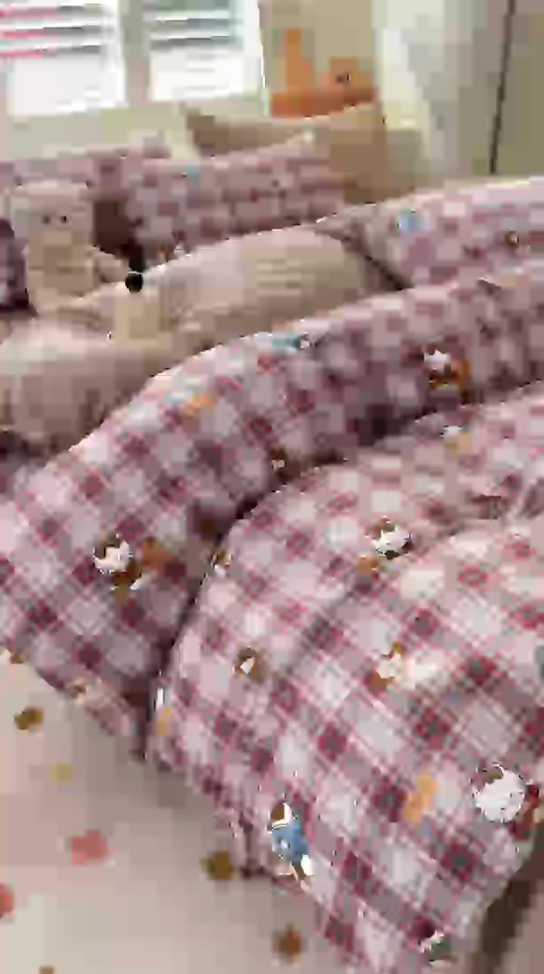 91家纺网 家纺一手货源 找家纺 宜家坊 2025热款全棉四件套学生床三件套单品床单床笠单被套印花小清新卡通碎花纯棉三四件套 格子凯特