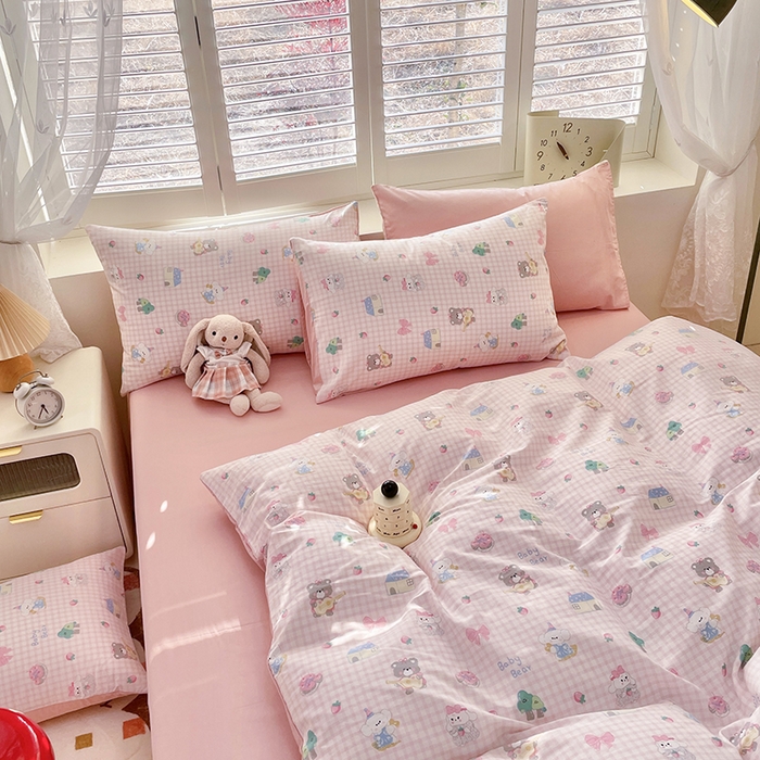 91家纺网 家纺一手货源 找家纺 宜家坊 2025新款全棉13070单床单床笠纯棉单品枕套床笠床单（有预缩尺寸 售后无忧 免费提供买家秀） 小不点们