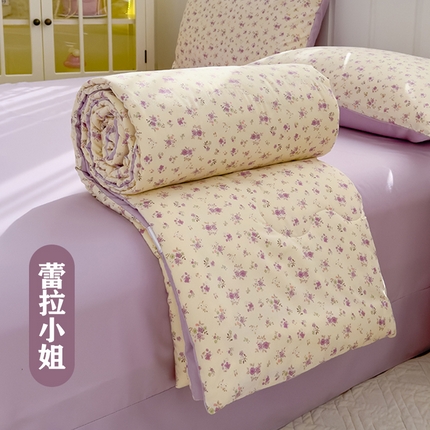 91家纺网 家纺一手货源 找家纺 （总）弗苓家纺 2025 A类有氧针织双层纱夏被四件套直播爆款