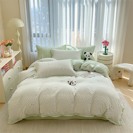 91家纺网 家纺一手货源 找家纺 （总）五月家纺 2025新款四层纱印花四件套