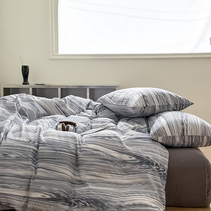 91家纺网 家纺一手货源 找家纺 窝米 2025新品简约时尚双层纱系列四件套 慕尼黑