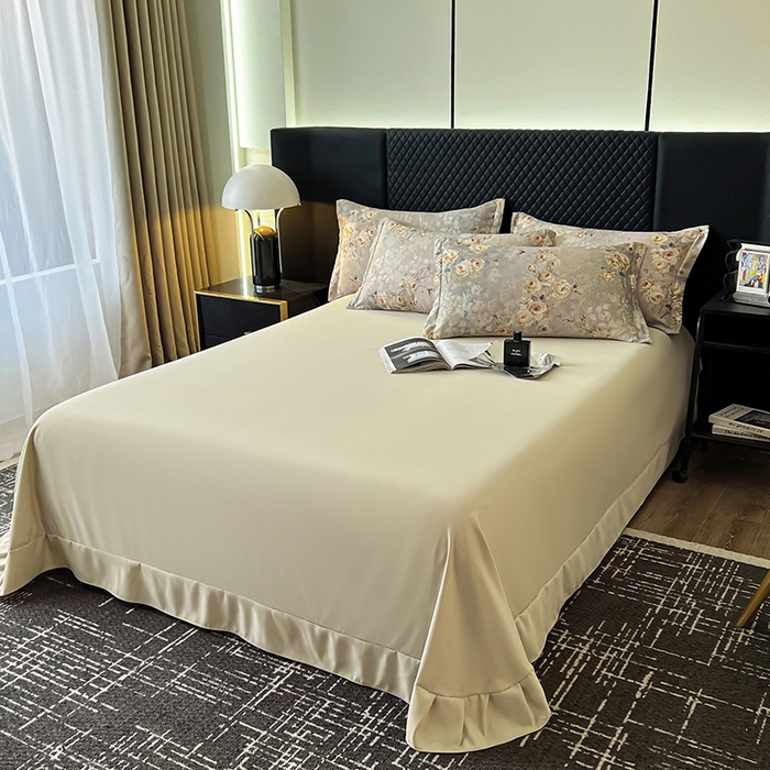 91家纺网 家纺一手货源 找家纺 仟网汇 2025新款棉代尔轻奢系列四件套 妮娜