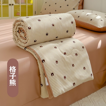 91家纺网 家纺一手货源 找家纺 （总）弗苓家纺 2025 A类有氧针织双层纱夏被四件套直播爆款