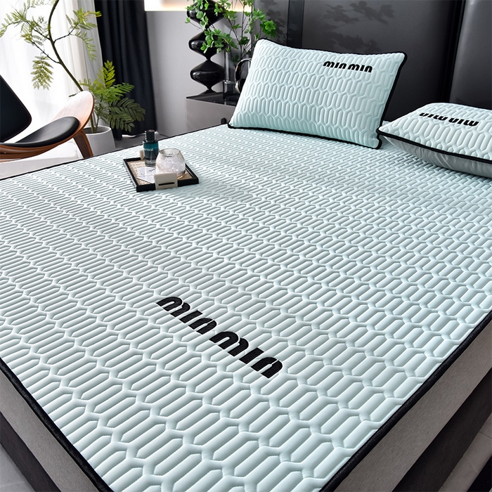 91家纺网 家纺一手货源 找家纺 炫拼家纺 2025新款平铺款乳胶凉席-minmin minmin冰雪蓝