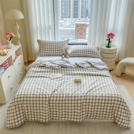 91家纺网 家纺一手货源 找家纺 （总）五月家纺 2025新款四层纱多功能夏被 被子被芯