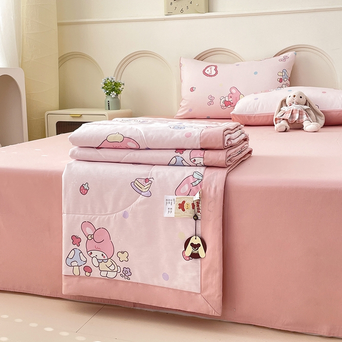 91家纺网 家纺一手货源 找家纺 丫丫2025新款里外全棉棉花夏被风格2 美乐乐蒂