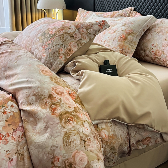 91家纺网 家纺一手货源 找家纺 仟网汇 2025新款棉代尔轻奢系列四件套 南茜