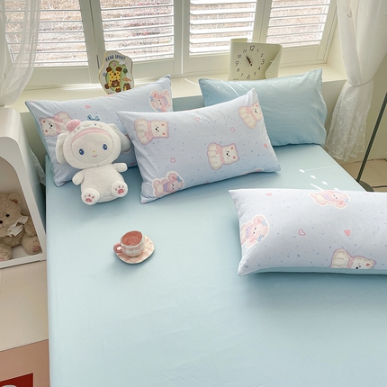 91家纺网 家纺一手货源 找家纺 （总）宜家坊 2025新款全棉13070单床单床笠纯棉单品枕套床笠床单（有预缩尺寸 售后无忧 免费提供买家秀）