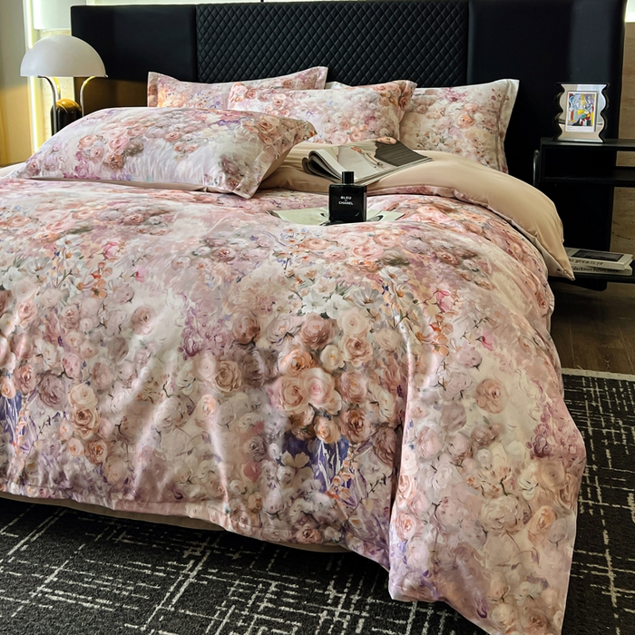 91家纺网 家纺一手货源 找家纺 仟网汇 2025新款棉代尔轻奢系列四件套 温蒂