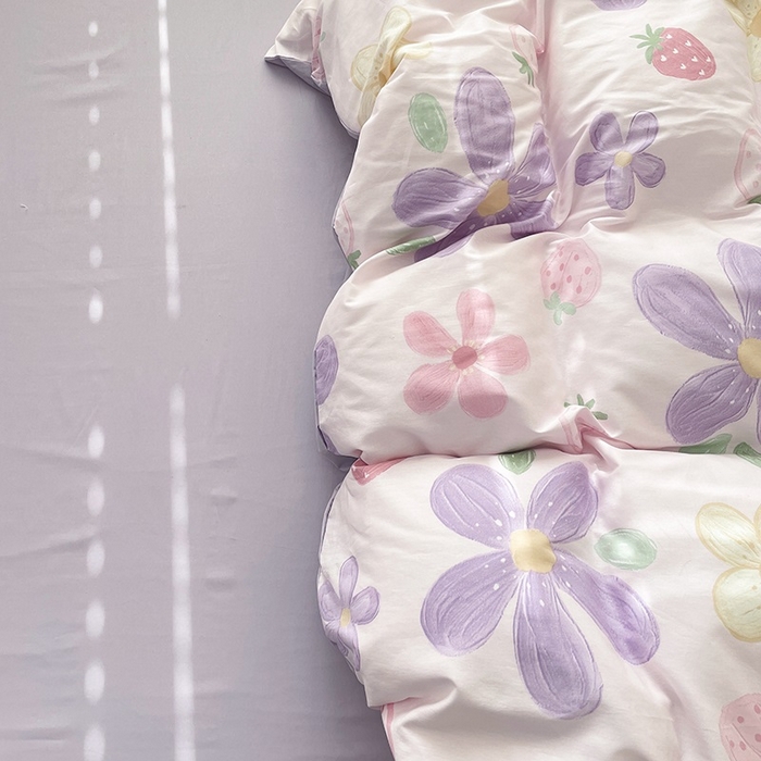 91家纺网 家纺一手货源 找家纺 宜家坊 2025新款全棉13070单床单床笠纯棉单品枕套床笠床单（有预缩尺寸 售后无忧 免费提供买家秀） 泫雅紫