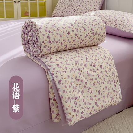 91家纺网 家纺一手货源 找家纺 （总）弗苓家纺 2025 A类有氧针织双层纱夏被四件套直播爆款