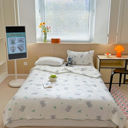 91家纺网 家纺一手货源 找家纺 （总）暖生活 2025新款冰激淋凉感丝夏被系列