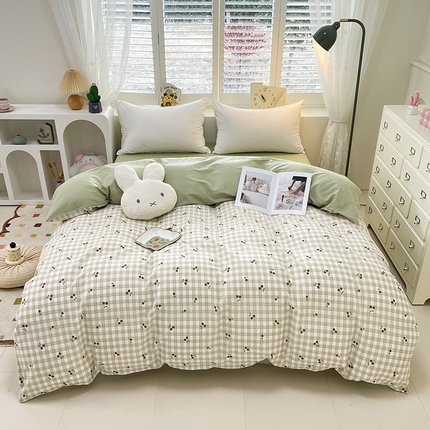 91家纺网 家纺一手货源 找家纺 （总）宜家坊 2025全棉13070单被套印花小清新卡通碎花纯棉单品被套枕套（有预缩售后无忧 免费提供买家秀）