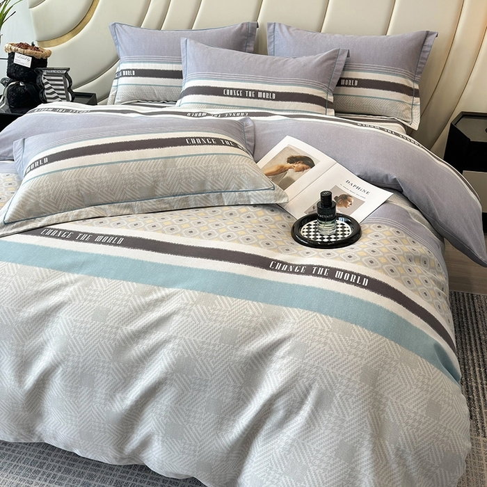 91家纺网 家纺一手货源 找家纺 海洋家纺 2025新款全棉磨毛四件套 摩登气息