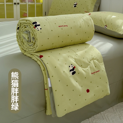 91家纺网 家纺一手货源 找家纺 （总）弗苓家纺 2025 A类有氧针织双层纱夏被四件套直播爆款