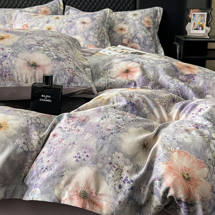 91家纺网 家纺一手货源 找家纺 仟网汇 2025新款棉代尔轻奢系列四件套 星辰