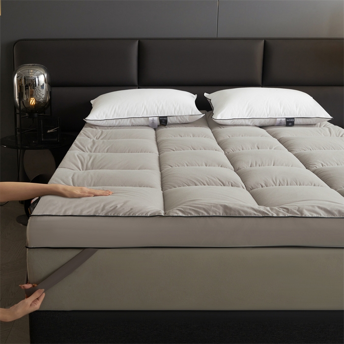 91家纺网 家纺一手货源 找家纺 丽诺床垫 2025新款全棉纯棉防螨软床垫-风格二 五星酒店全棉软床垫-灰色-10cm
