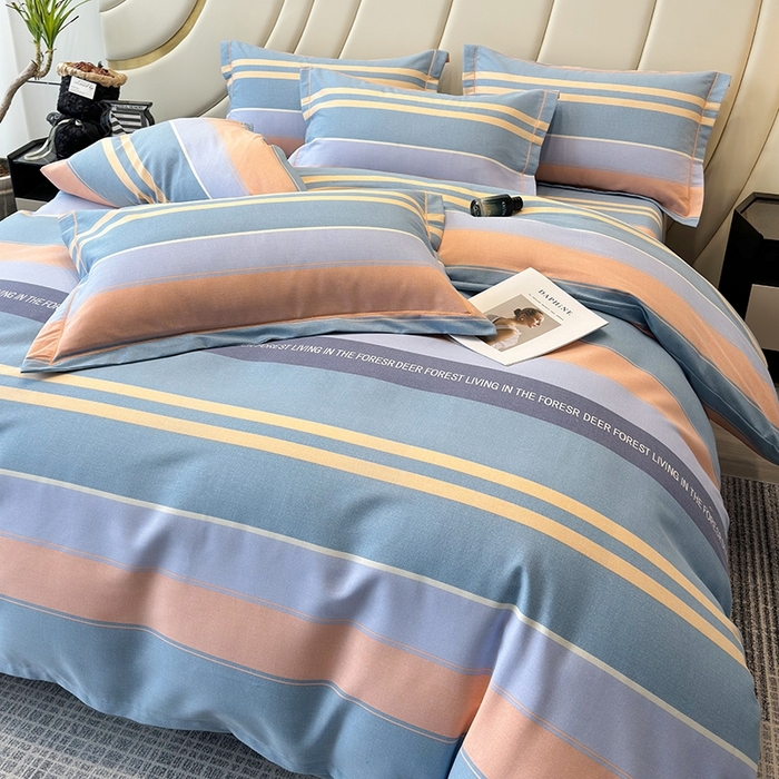 91家纺网 家纺一手货源 找家纺 海洋家纺 2026新款全棉磨毛四件套 柏拉图