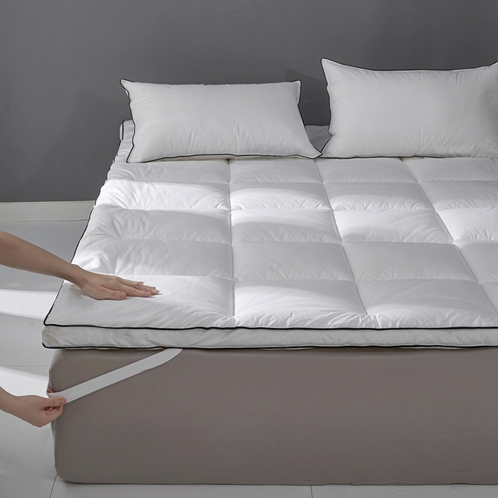 91家纺网 家纺一手货源 找家纺 丽诺床垫 2025新款全棉纯棉防螨软床垫-风格一 全棉软床垫酒店风10cm白色