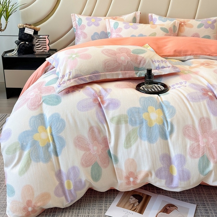 91家纺网 家纺一手货源 找家纺 海洋家纺 2025新款全棉磨毛四件套 洛城时光