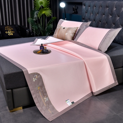 91家纺网 家纺一手货源 找家纺 （总）2025新款小千鸟格-枫叶款抗菌席（鲜亮风格）凉席藤席冰藤席竹席冰丝席空调席草席乳胶席凉感豆豆席