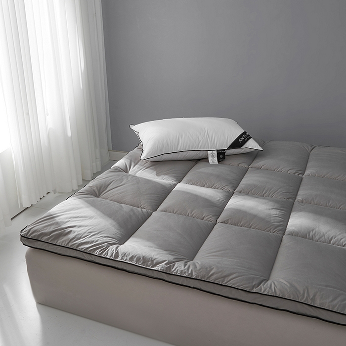 91家纺网 家纺一手货源 找家纺 丽诺床垫 2025新款全棉纯棉防螨软床垫-风格一 全棉软床垫酒店风5cm灰色