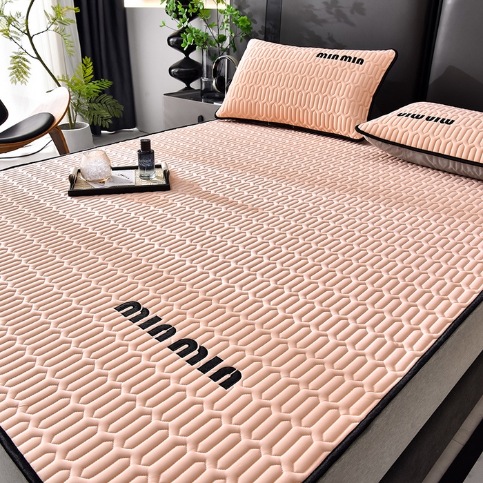 91家纺网 家纺一手货源 找家纺 炫拼家纺 2025新款平铺款乳胶凉席-minmin minmin香妃粉