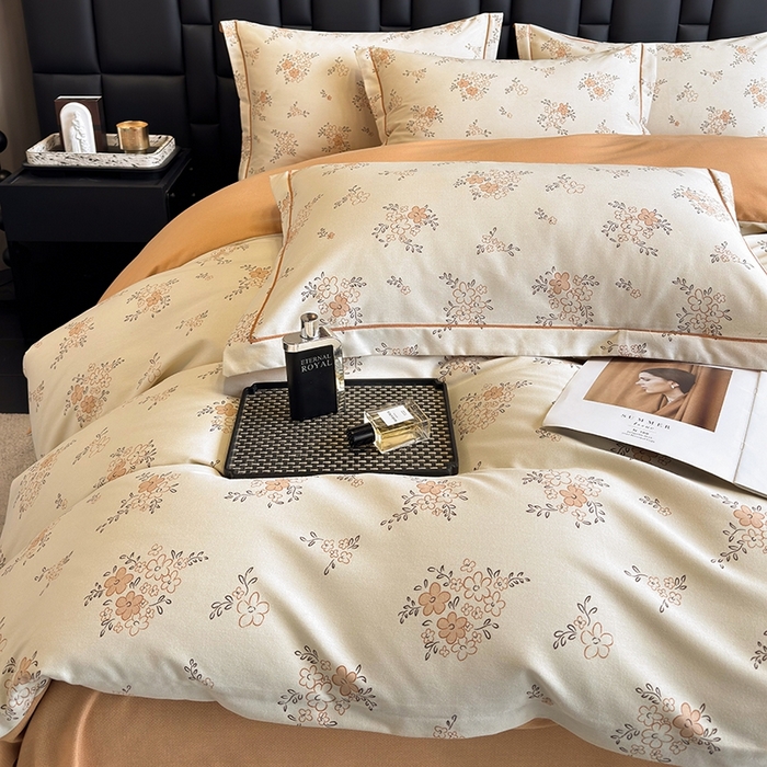 91家纺网 家纺一手货源 找家纺 海洋家纺 2025新款全棉磨毛四件套 含香