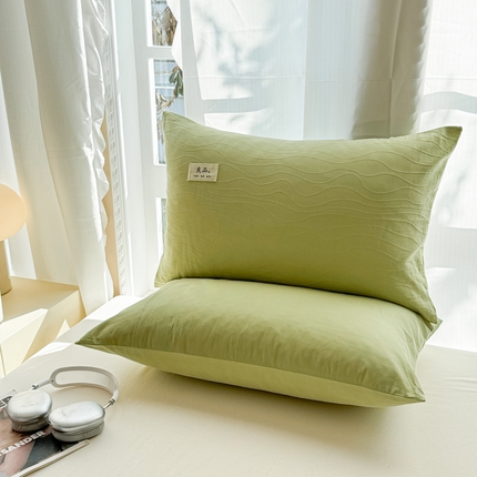 91家纺网 家纺一手货源 找家纺 （总）眠博士 2025新款全棉美拉德轻奢简约浮雕提花系列-单枕套