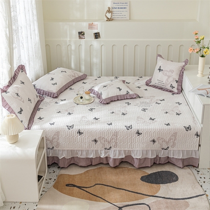 91家纺网 家纺一手货源 找家纺 （总）美优兰 2025新款全棉防滑榻榻米炕垫纯棉床盖三件套