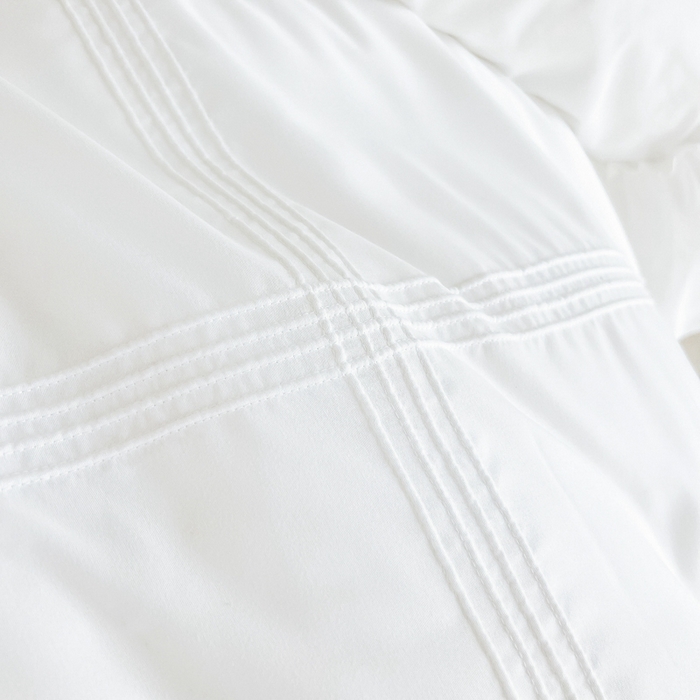 91家纺网 家纺一手货源 找家纺 乐卧家居2026新款法式浪漫经典直条褶边双层荷叶边四件套飘逸系列 飘逸-白