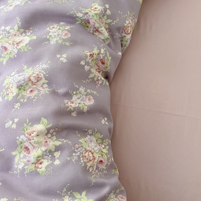 91家纺网 家纺一手货源 找家纺 悦织湾家纺 2025新款A类针织双层纱四件套轻奢时尚床上用品三四件套直播电商热销款 紫萱